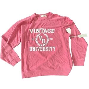 Vintage Havana/ocean drive- University crew sweatshirt pink-Large-NWT